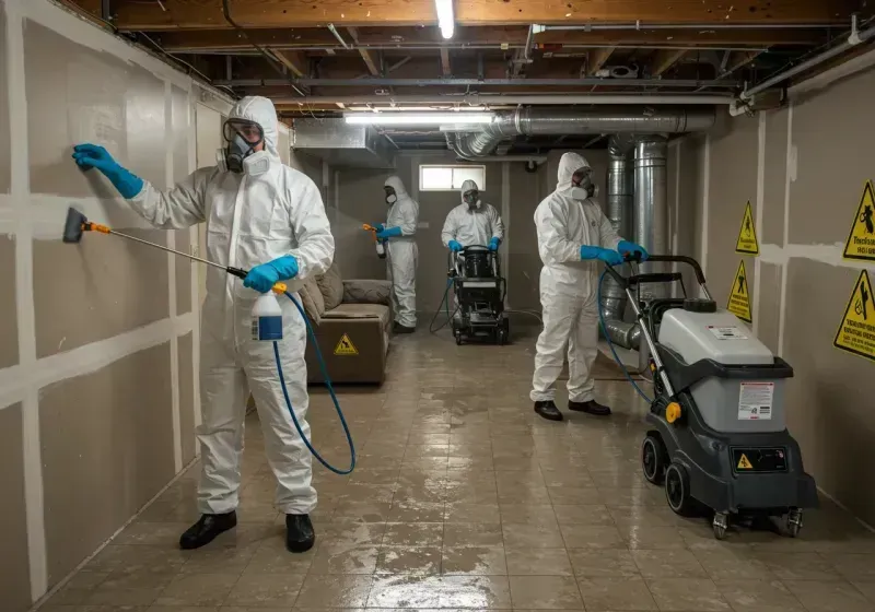 Basement Moisture Removal and Structural Drying process in Sheridan, CA